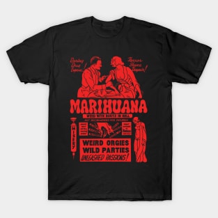 Marihuana: Weed with Roots in Hell (red) T-Shirt